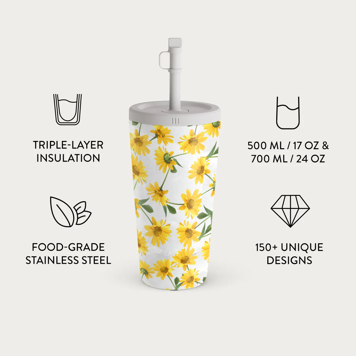 Summer Scent - Yellow Flower Travel Mug