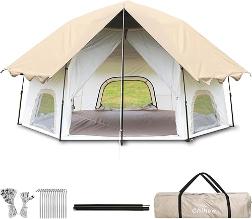 Chihee Pop-Up Stand-up Zelt Camping Zelte, Familien-Kabinenzelt mit Markise Veranda 3-Personen Outdoor-Zelt mit Bildschirm Raum große Kapazität, Wasserdicht und Winddicht, einfacher Aufbau, Wandern