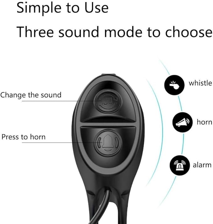 Queta Fahrradklingel, Elektrische Fahrrad Klingel USB Wiederaufladbare Horn Glocke für MTB/Rennrad/BMX, Metall, Lenkermontage, Schwarz