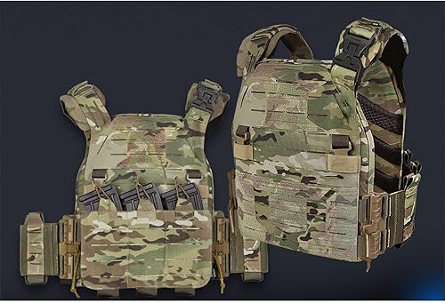 U.T.A Taktische Weste, MOLLE Multifunktions Schnellwechsel Weste für Taktische Zwecke, Weste für Airsoft Kampf im Freien, Plattenträger für Militär Fans Paintball Spiel
