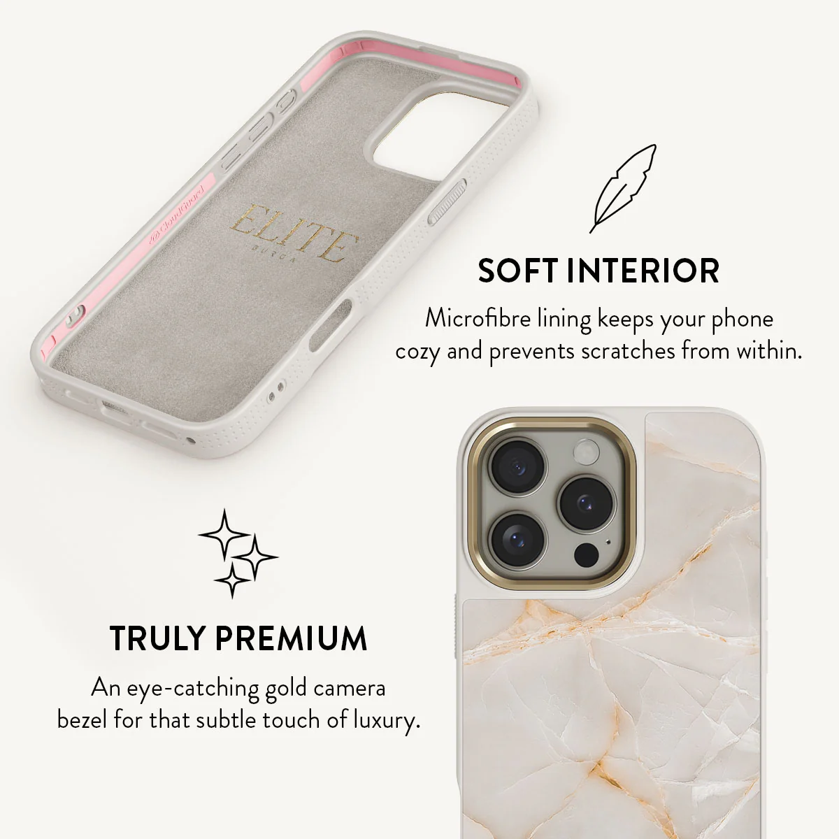 Vanilla Sand - Marble iPhone 16 Pro Max Case