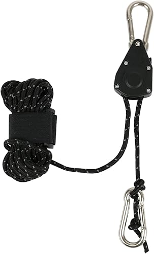 IGTOPS Tragbare Seilrolle Camping Seil, Outdoor-Riemenscheiben-Einsteller, Hebe-Riemenscheibe, Verstellbares Zelt-Campingseil, Für Zeltvordächer, Überdachungen, Camping, Wandern, 4mm*4m