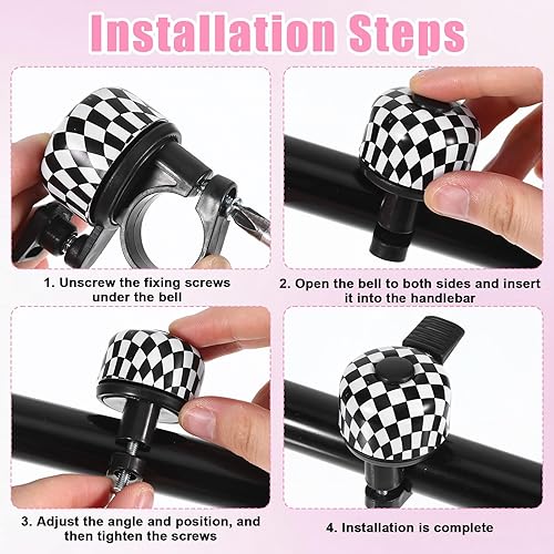 Fahrradklingel Kinder, ​​Klingel Fahrrad Kinder​​ ​​Laut Fahrradklingel​​ mit Aluminium-Glocke, ​​Klingel Kinderfahrrad​​ mit Erdbee Geeignet für 22 mm Lenkerrohr Fahrrad,Roller