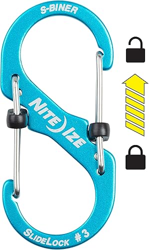 Nite Ize LSBA3-03-R6 S-Biner SlideLock, blau, 3
