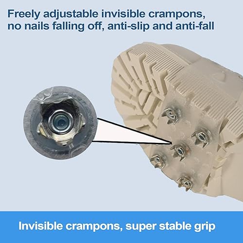 Zubehors Schneespikes für Schuhe, Eisgreifer für Schuhe - 1 Paar robuste Eisstollen mit mittlerer Sohle | rutschfeste Schnee-Traktionsklampen, Bergsteiger-Eisgriffe mit 5 Spikes zum, Wandern