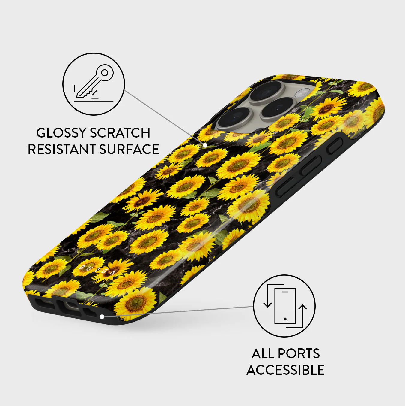 Sunflower Glimmer - iPhone 16 Pro Max Case