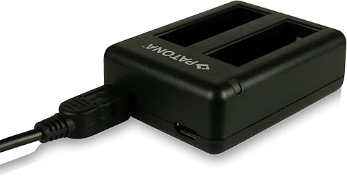 PATONA Dual Ladegerät für AHBBP-401 Akkus Kompatibel mit GoPro Hero 4
