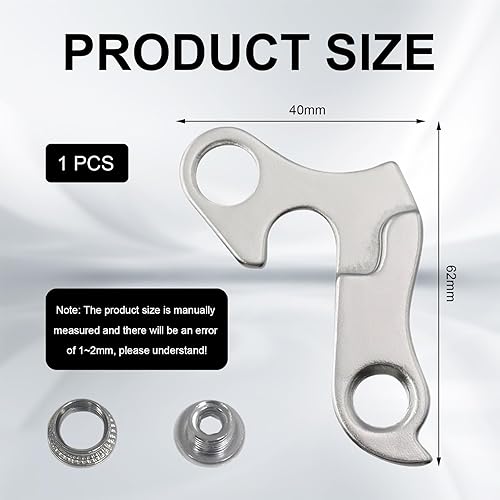 Schaltauge Hochleistungs-Fahrrad-Schaltauge Aus Aluminiumlegierung Kompatibel mit Verschiedenen Marken geeignet für Mountainbikes und Fahrräder (Silber)