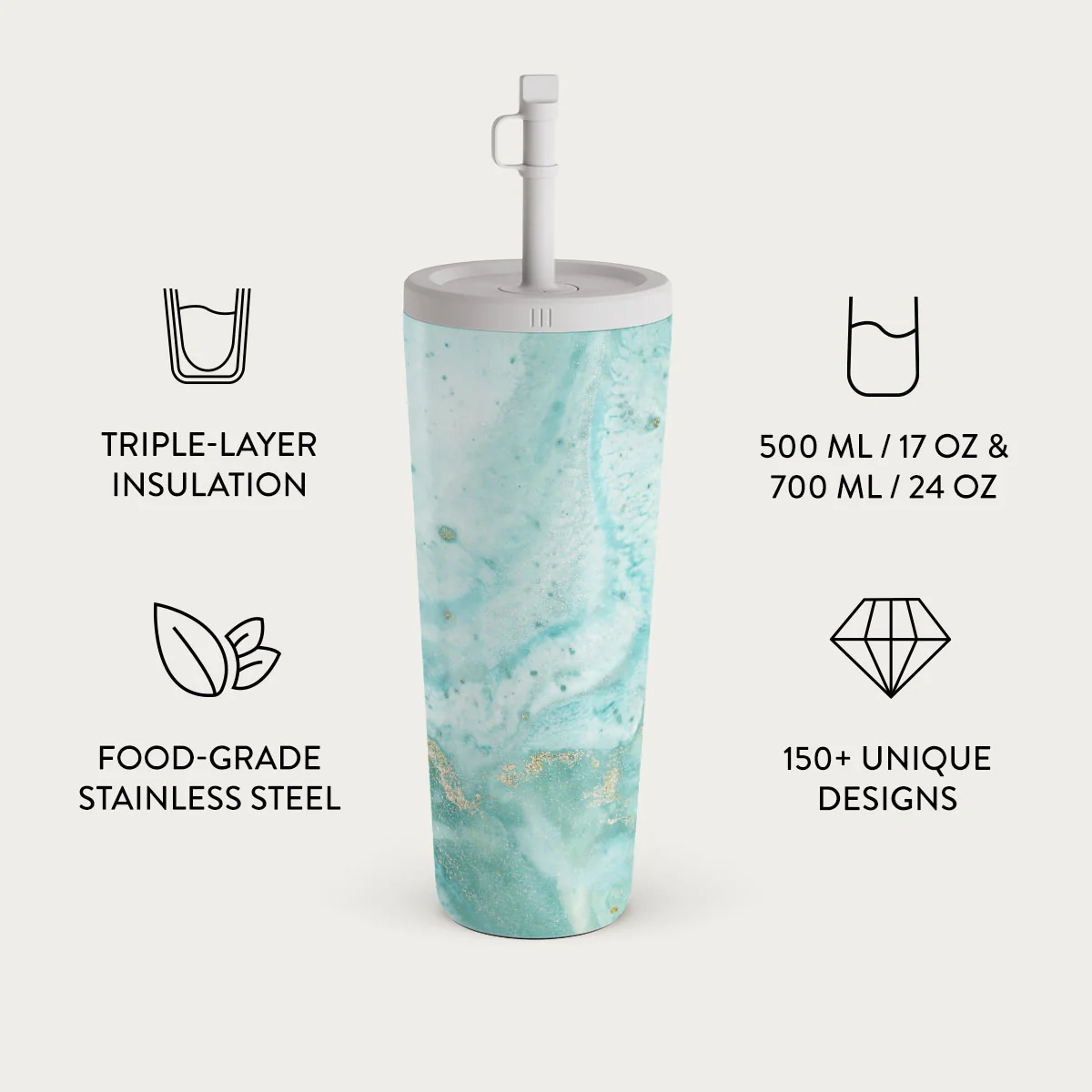 Uluwatu Waves - Teal Travel Mug