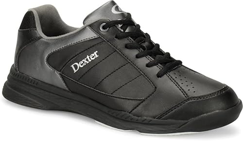 Dexter Bowling Dexter Mens Ricky Iv Bowling Shoes Wide- Black/Alloy Herren Dexter Herren Ricky IV Bowlingschuhe, breit, Schwarz/Legierung