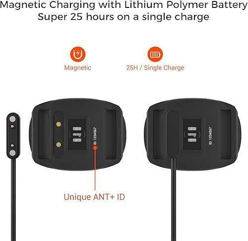 moofit HW401 Herzfrequenzmesser, Pulsmesser mit Armgurt IP67 wasserdichte,Unterstützung Bluetooth/ANT+, Wiederaufladbares Heart Rate Monitor Armband Funktioniert mit Wahoo, Strava, Elite HRV (Weiß)