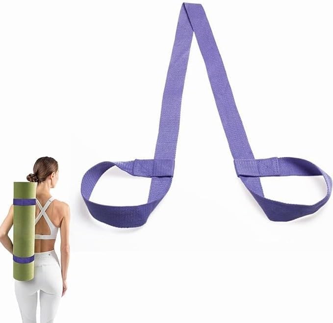 TUKNN Yogamatte Gurt, Tragegurt für Yogamatte, Yogamatte Tragegurt, Yogamattengurt, Verstellbare Yogamatten-Schultergurte für Pilates-Übungen Aerobic, für alle Yogamatten Größen, Violett