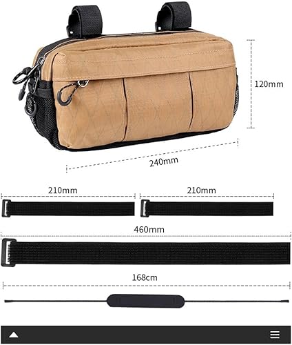 GLOBALHUT Fahrrad-Lenkertasche, wasserdichte Mountainbike-Vordertasche, Aufbewahrungstasche für Rennräder, E-Bikes, Pendler, Abenteuerfahrer