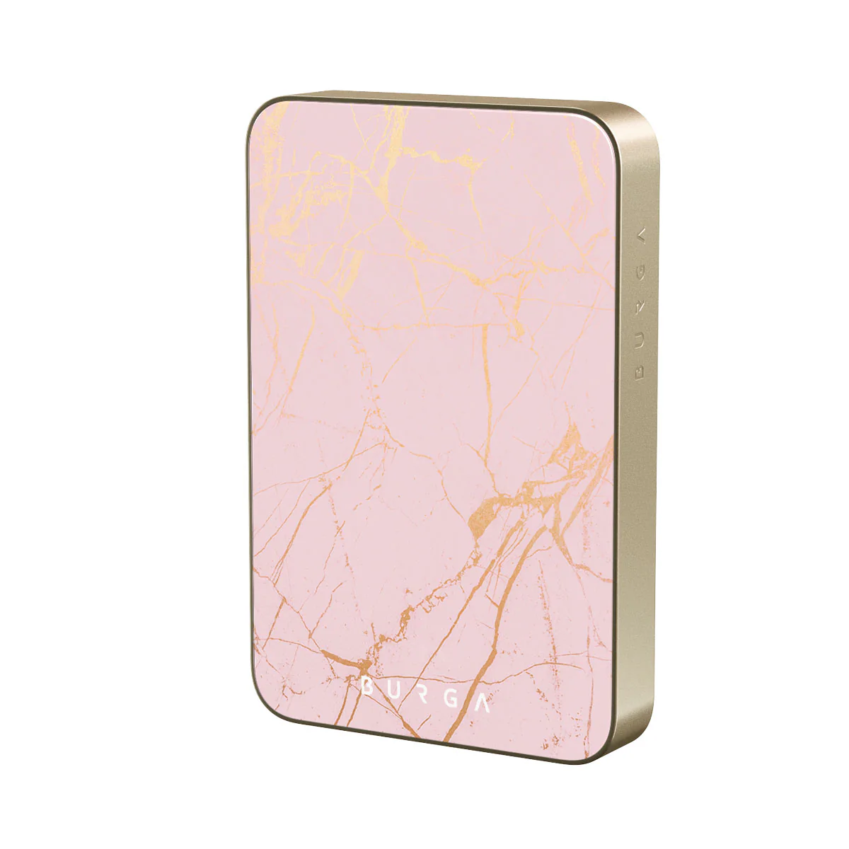 Peachy Gold - Pink Marble Magnetic Power Bank