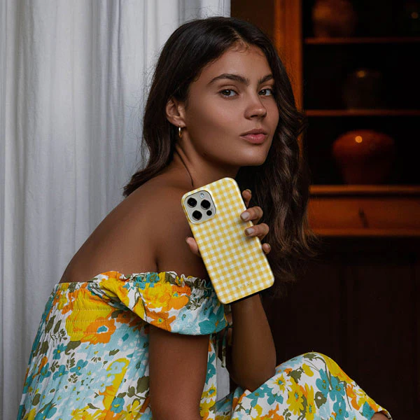 Tuscan Sun - Yellow Plaid iPhone 16 Pro Max Case