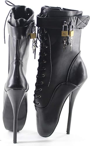 WONDERHEEL Damen Padlocks Ballett Stiefel