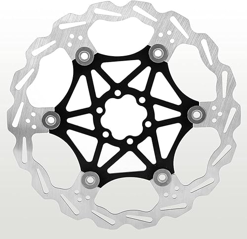 VGEBY Fahrrad Bremsscheibe mit Schrauben 160/180 / 203mm für Mountainbike(203mm-Black)