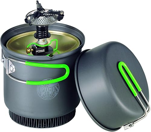 Optimus CRUX mit Terra Weekend HE Kochset Campingkocher Gaskocher