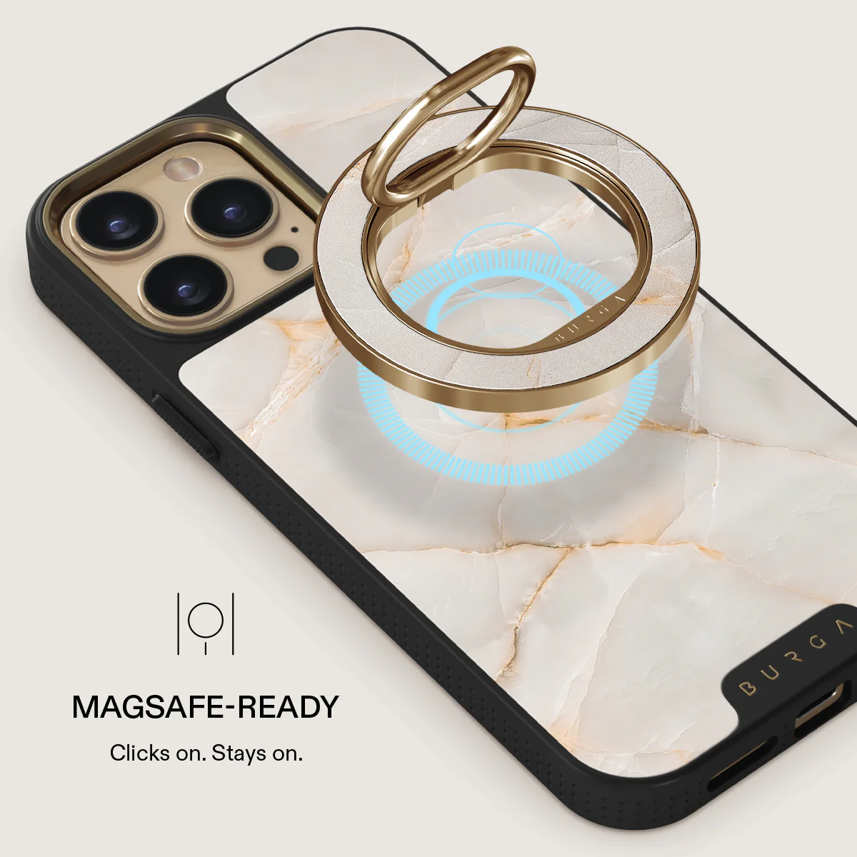 Vanilla Sand - Marble Magnetic Ring Holder