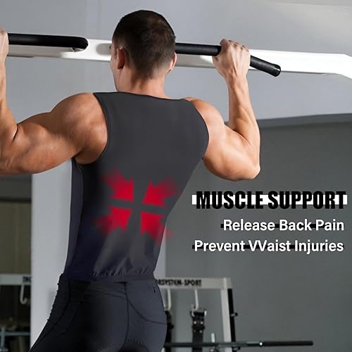 Sahunfri Saunaweste für Herren, PU-Milchseiden-Schwitzanzug, ideal für fitnessorientierte Männer