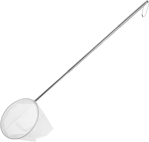 NAMOARLY Teleskopisches Aquarium Fischnetze Mit Feinem Netz Edelstahl Kescher Für Kleine Aquarien Ausziehbarer Griff Für Einfaches Fangen Und Reinigen Von Fischen Und Garnelen