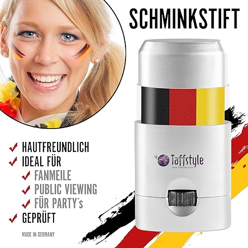Taffstyle Schminkstift Set Deutschland Fan Schminke Deutsche Flagge Fanartikel