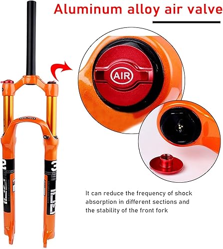 SJHFG Air Mountainbike Federgabel,Federweg 120mm Ultraleichte Aluminiumlegierung 26/27.5/29in Mountainbike-Federgabel Federung