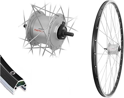 Bärwinkels Vorderrad 28' Laufrad Hohlkammerfelge mit Shimano Nexus Nabendynamo Silber 622-19