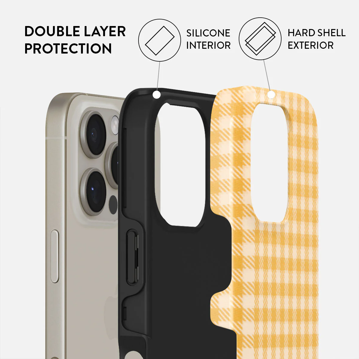 Tuscan Sun - Yellow Plaid iPhone 16 Pro Max Case