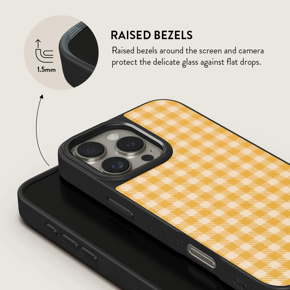 Tuscan Sun - Yellow Plaid iPhone 16 Pro Max Case