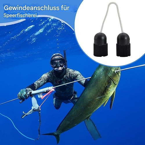 Gewinde -Speerfishing -Adapter, Speerfishing Pole -Anschluss - Hochfestes Zubehör für das Fischen,Schnittstellenfischerei Fishing V -Formzubehör, Speer -Speerfishing -Steckeradapter