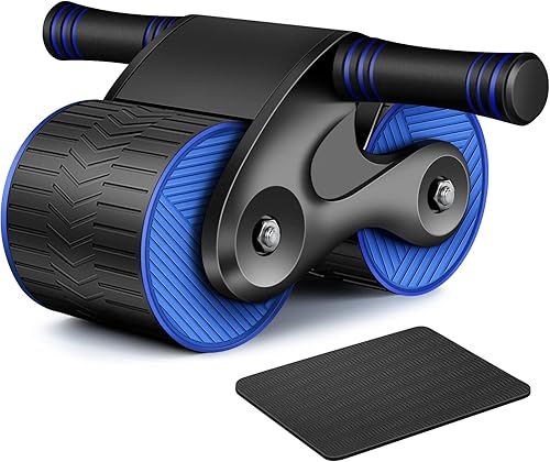 Ab Bauchroller mit Handyhalter und Rückholfeder, Automatisches Rebound Aabdominal Wheel, Automatischem Rückprall, Roller Bauchtrainer, Bauchtrainer für zuhause,bauchtrainer für zuhause
