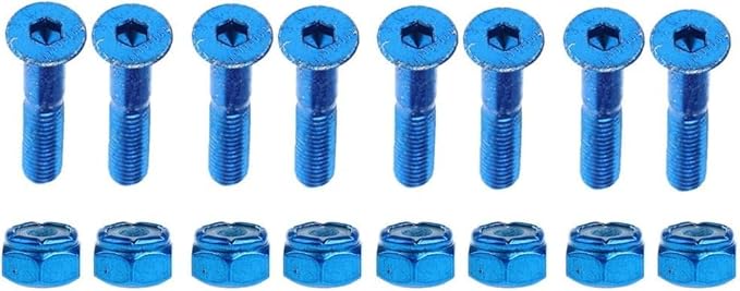 Shidongbla 16-teiliges Skateboard-Schrauben-Hardware-Set, Skate-Brückennagel, als Ersatz