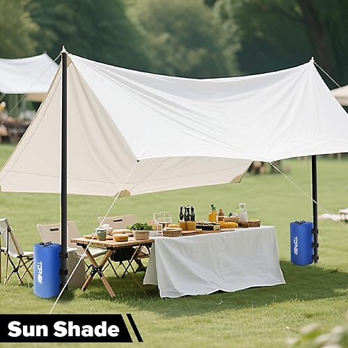 Topnew Baldachin Wassergewichtsbeutel, 79,4 kg Wasserzelt-Gewichte-Set mit 4 Beingewichten für Pop-Up-Baldachin, Vordächer, Zelt, Pavillon, Blau