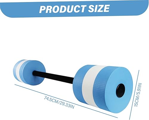 Pesoncarl Wassergewichte, Eva 29 Lang Narrenübungen Wasser Hanteln, schwimmende Wasserhantelsport Fitness tragbare Schaumstoffkrafttrainingsausrüstung, Blau