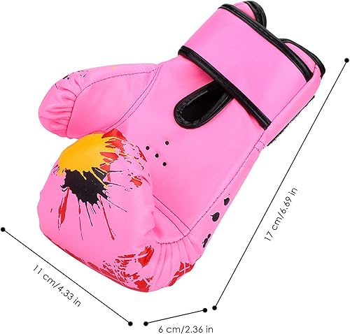 Kinder Boxhandschuhe 3-12 Jahre Kids Punching Handschuhe, Mini Box-Handschuhe Junior für Jungen & Mädchen, Training Gloves für Boxen, MMA, Muay Thai, Kickboxen, Boxsack Training, Rosa
