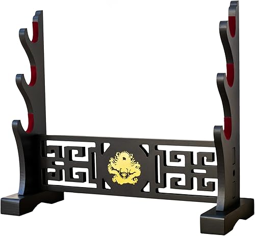 FOXSMZZ Bagua Schwerthalter, japanischer Samt, gepolstert, Katana-Ständer, Samurai-Präsentationsständer, unterstützt alle Tanto-Schwerter (Bagua-1)