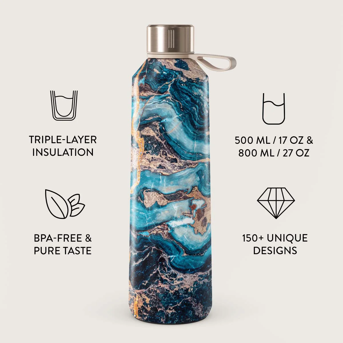 Mystic River - Blue Marble Water Bottle