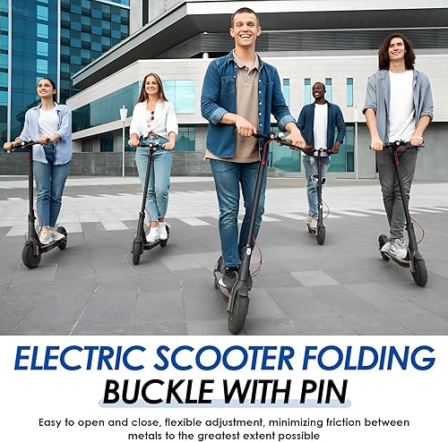 Klappbare Hakenverschlussgleiter, zusammenklappbarer Schnallenhalter, verstärkter Verschlusslasche, elektrisch, verstärkter Verriegelungsriegel, kompatibel mit Xiaomi M365 Elektroroller