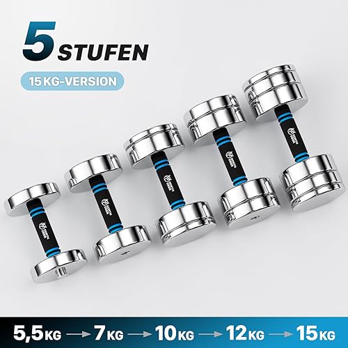 Northdeer STAHL Kurzhanteln - Ultrakompakte Einstellbare Hanteln 2,5kg 5kg 7,5kg 10kg 15kg 25kg mit Schaumstoff-Griff - Innovative Stahlhantel für Zuhause