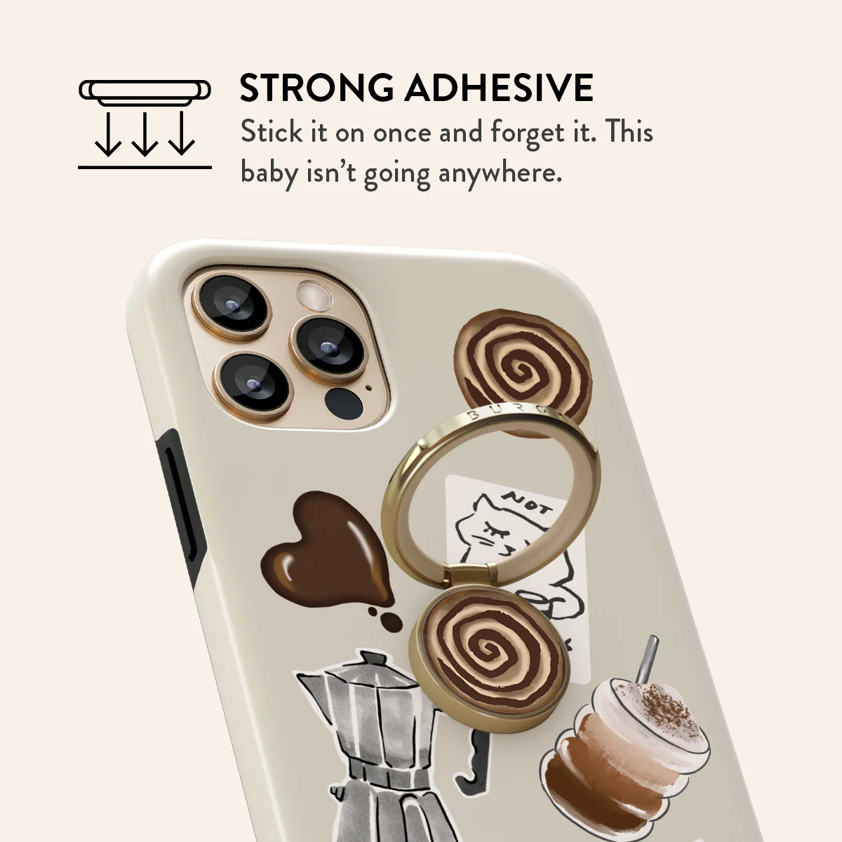 Oat Milk Please - Adhesive Ring Holder