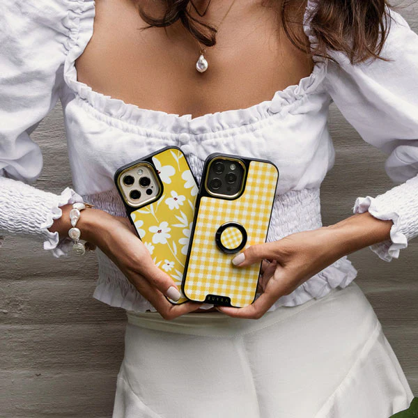 Tuscan Sun - Yellow Plaid iPhone 16 Pro Max Case