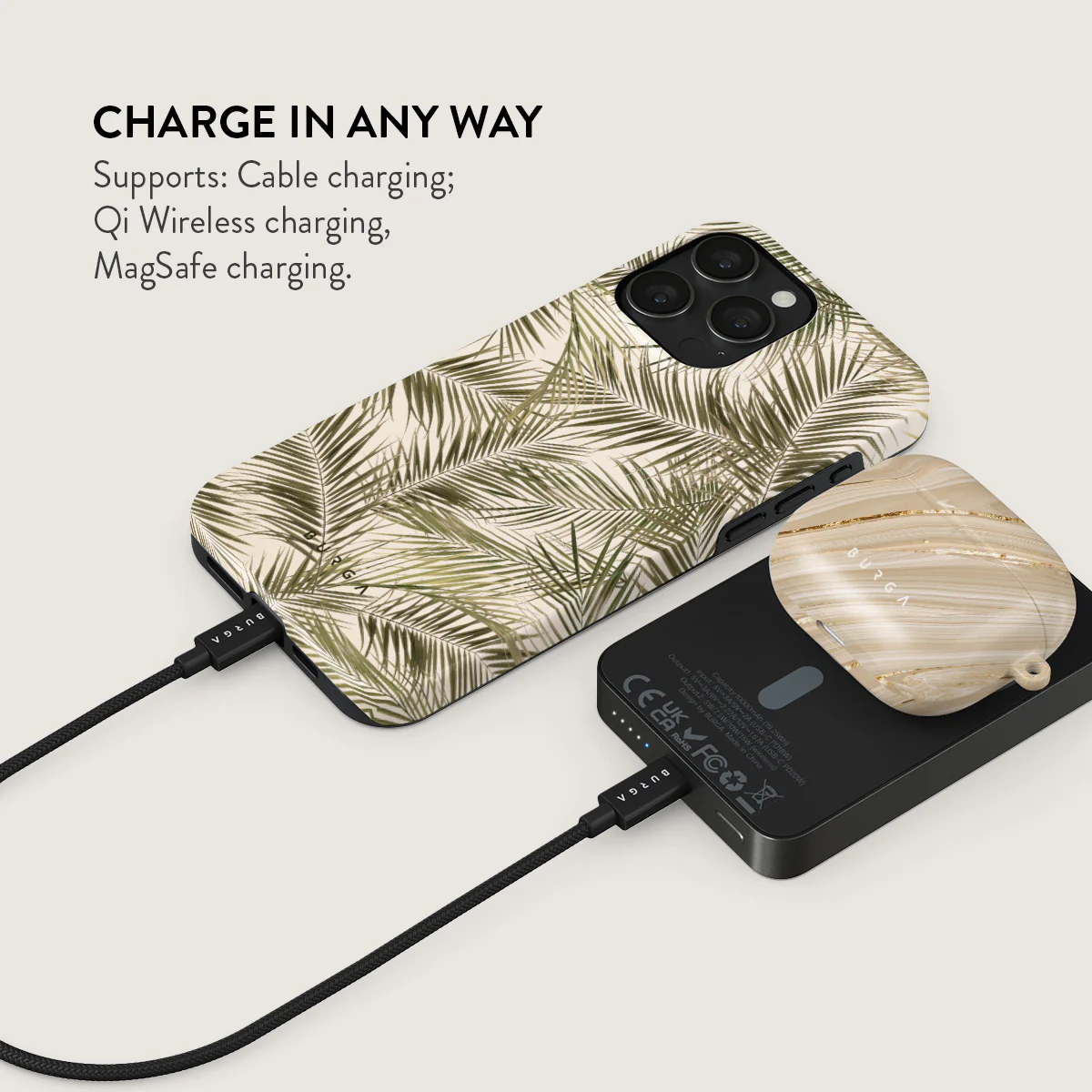 Happy Place - Palm Magnetic Power Bank