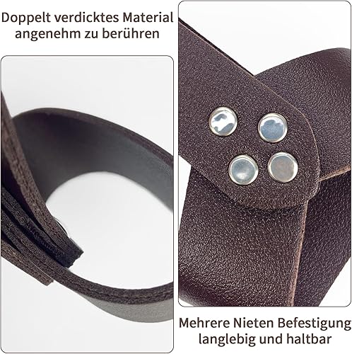 FLEXNOVA Schwerthalter Gürtel, 2 Stück Piraten Gürtel, Schwert Halterung Gürtel aus Leder Schwertgürtel Schwertscheide Piraten Schwert mit Gürtel Retro-Gürtelhalter für Kostümpartys Halloween