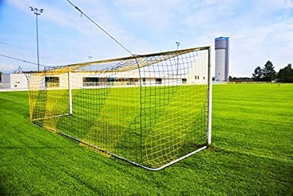 Fußballtornetz Stadion PRO - 7,50 x 2,50 x 2 x 2m - 4mm - PP - wetterfest - knotenlos - zweifarbig