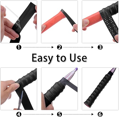 Ailvor Griffband Tennisschläger, 8 Stück Tennis Griffband, Rutschfestes Griffband Badmintonschläger, Overgrip Tennisschläger für Tennisschläger, Badminton, Squash Schläger