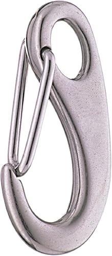 Pauli Edelstahldesign Schnapphaken mit geschlossenem Auge aus rostfreiem Edelstahl A4 - Stagreiter - Karabiner (L=70 mm)