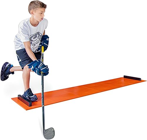 Hockey Revolution Slideboard LIT - Cardio Workout - Easy to Use and Store - Workout Slide Board Training Equipment for Hockey, Skating, Tennis, Running, Skiing - Adjustable Length - Used by the Pros