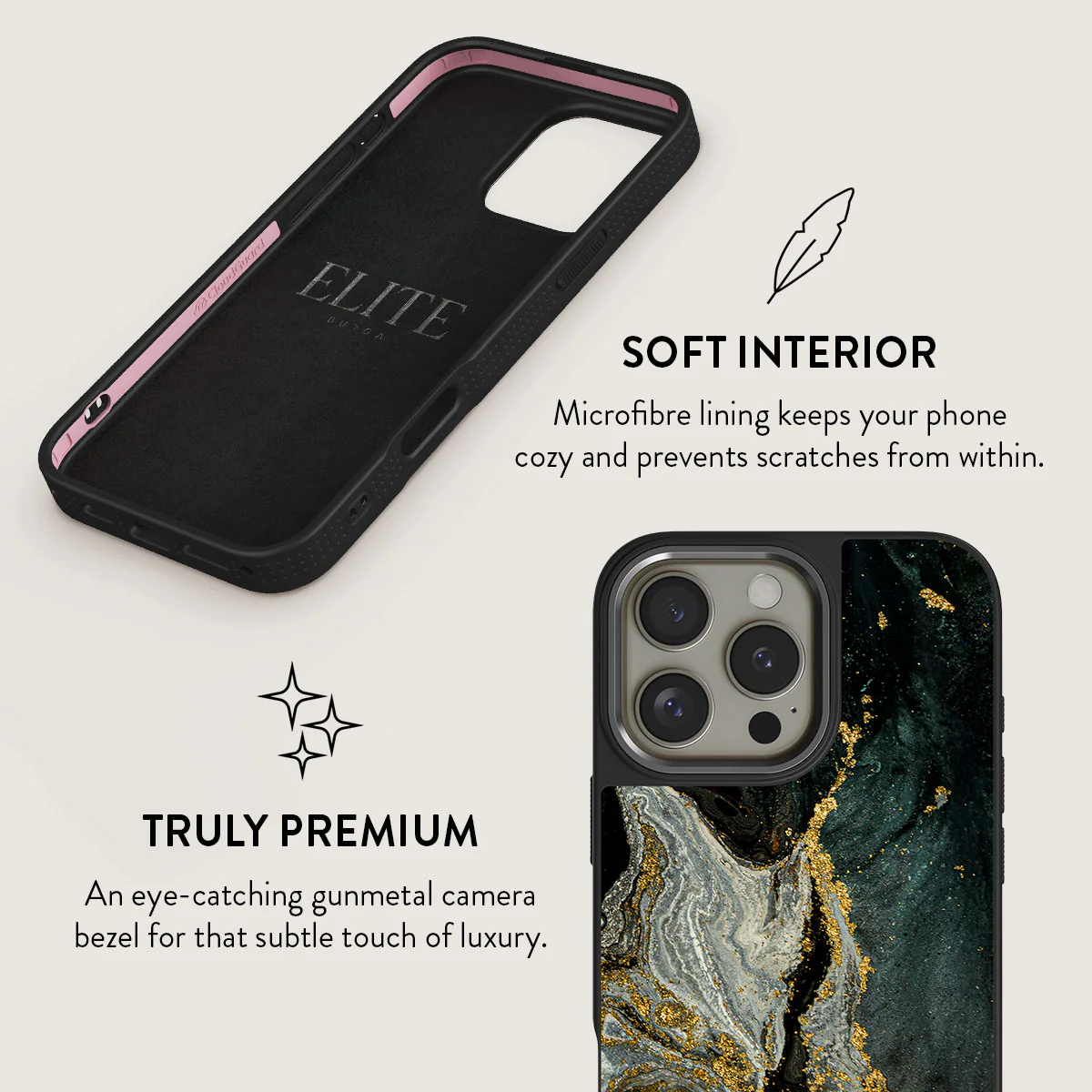 Northern Lights - Marble iPhone 16 Pro Max Case