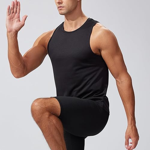 Ruowuhen Herren Tanktop Ärmellos Funktionsshirt Schnelltrocknende Tank Tops für Sport Laufen Fitness Basketball